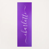 Moderne Gepersonaliseerde Naam Chic Calligrafie Yogamat (Voorkant)