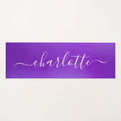 Moderne Gepersonaliseerde Naam Chic Calligrafie Yogamat (Voorkant (horizontaal))