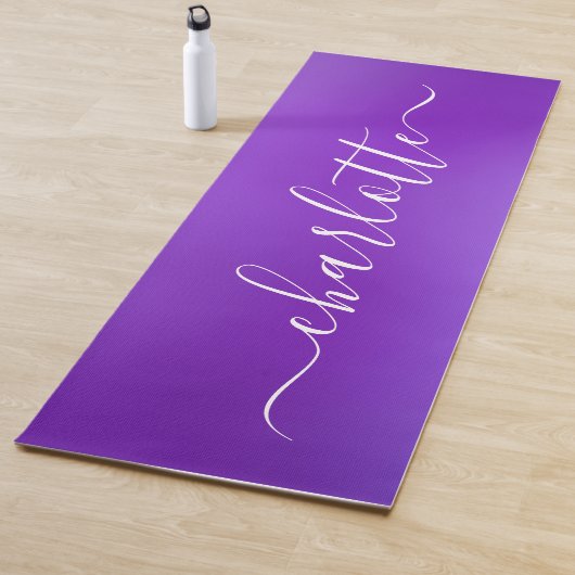 Moderne Gepersonaliseerde Naam Chic Calligrafie Yogamat (In situ)