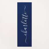 Moderne Gepersonaliseerde Naam Chic Calligrafie Yogamat (Voorkant)