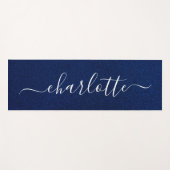 Moderne Gepersonaliseerde Naam Chic Calligrafie Yogamat (Voorkant (horizontaal))