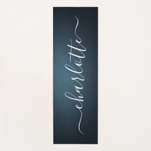 Moderne Gepersonaliseerde Naam Chic Calligrafie Yogamat (Voorkant)