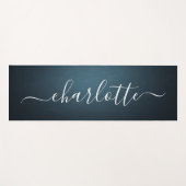 Moderne Gepersonaliseerde Naam Chic Calligrafie Yogamat (Voorkant (horizontaal))