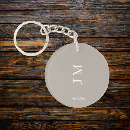 Moderne gepersonaliseerde naam en Initialen Sleutelhanger