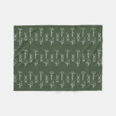 Moderne gepersonaliseerde naam fleece baby deken (Voorkant (Horizontaal))