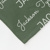 Moderne gepersonaliseerde naam fleece baby deken (Hoek)