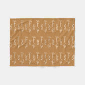 Moderne gepersonaliseerde naam fleece baby deken (Voorkant (Horizontaal))
