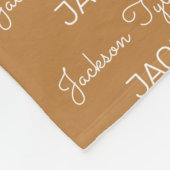 Moderne gepersonaliseerde naam fleece baby deken (Hoek)