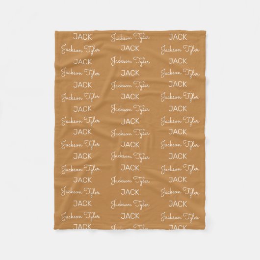 Moderne gepersonaliseerde naam fleece baby deken (Voorkant)