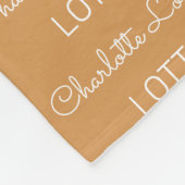 Moderne gepersonaliseerde naam fleece baby deken (Hoek)