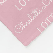 Moderne gepersonaliseerde naam fleece baby deken (Hoek)