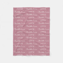 Moderne gepersonaliseerde naam fleece babydeken