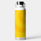 Moderne gepersonaliseerde naam geel en Oranje kleu Waterfles (Achterkant)