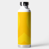 Moderne gepersonaliseerde naam geel en Oranje kleu Waterfles (Links)