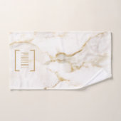Moderne Gepersonaliseerde Naam Goud Effect Marmer Bad Handdoek (Handdoek)