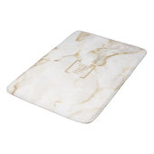 Moderne gepersonaliseerde naam gouden effect marme badmat (Gekanteld)