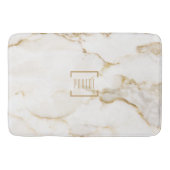 Moderne gepersonaliseerde naam gouden effect marme badmat (Voorkant)