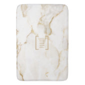Moderne gepersonaliseerde naam gouden effect marme badmat (Voorkant Verticaal)