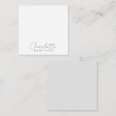 Moderne Gepersonaliseerde Naam Grijze Tonen Notitiekaartje (Voorkant / Achterkant)