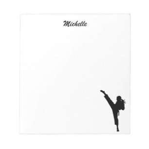 Moderne Gepersonaliseerde Naam Karate / Taekwondo Notitieblok