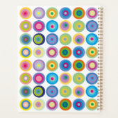 Moderne gepersonaliseerde naam kleurrijke cirkels  planner (Achterkant)