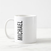 Moderne gepersonaliseerde naam koffiemok (Links)