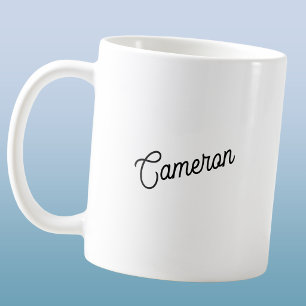 Moderne Gepersonaliseerde Naam Koffiemok