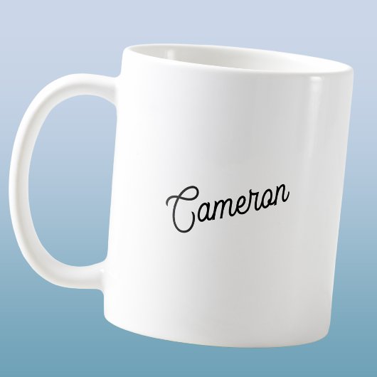 Moderne Gepersonaliseerde Naam Koffiemok