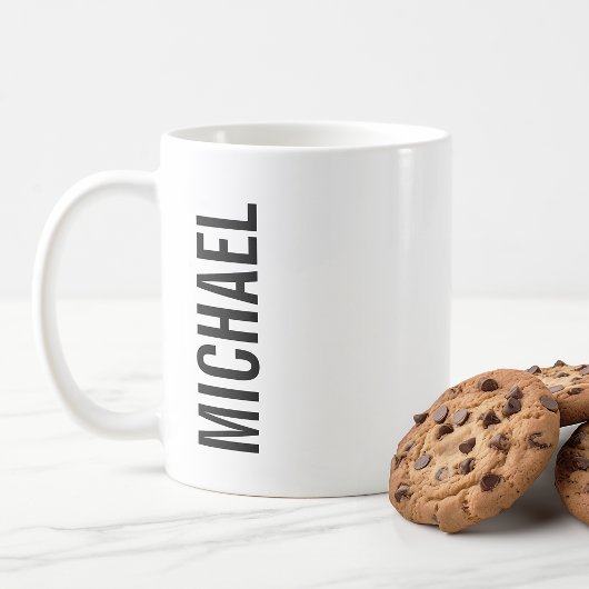 Moderne gepersonaliseerde naam koffiemok