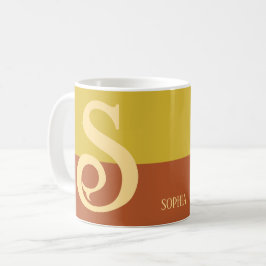 Moderne gepersonaliseerde naam Letter Thanksgiving Koffiemok