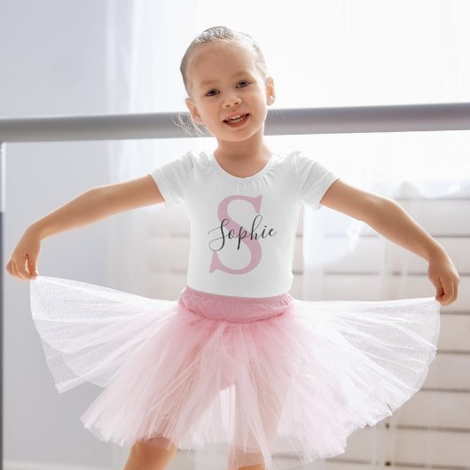 Moderne gepersonaliseerde naam Monogram roze