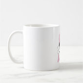 Moderne gepersonaliseerde naam Monogram roze Koffiemok (Links)
