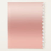 Moderne gepersonaliseerde naam roze gouden Bijbelv Planner (Achterkant)