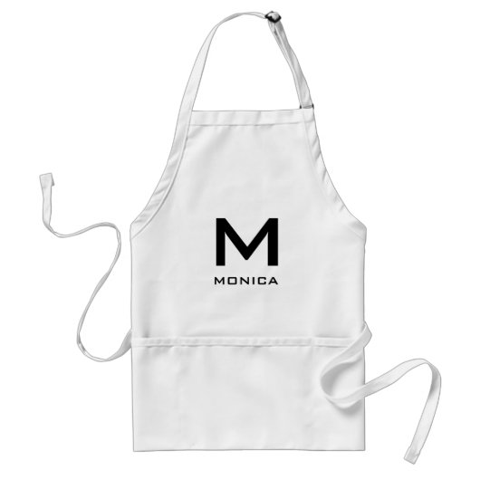 Moderne gepersonaliseerde naam schort voor mannen (Voorkant)