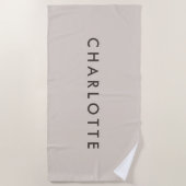 Moderne gepersonaliseerde naam strandhanddoek strandlaken (Voorkant)
