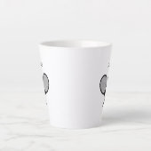 Moderne gepersonaliseerde naam tennis latte mok (Voorkant)