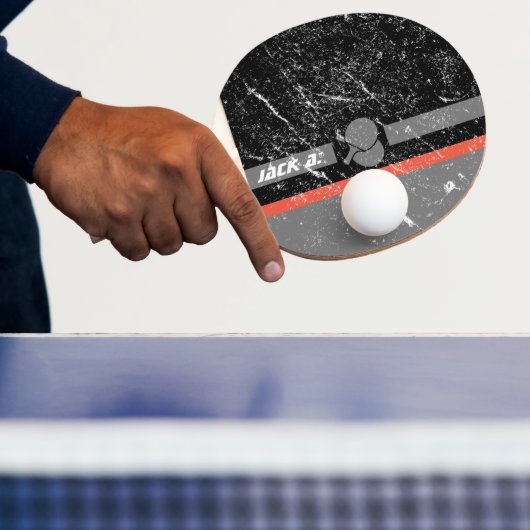 Moderne gepersonaliseerde naam Witte  nood Tafeltennisbatje (Insitu)