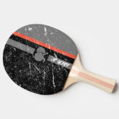 Moderne gepersonaliseerde naam Witte  nood Tafeltennisbatje (Zijkant)