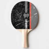 Moderne gepersonaliseerde naam Witte  nood Tafeltennisbatje (Voorkant)