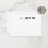 Moderne Gepersonaliseerde Notitiekaartje (Voorkant / Achterkant in situ)