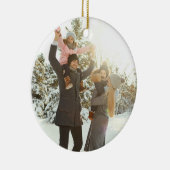 Moderne gepersonaliseerde offerte aangepaste foto keramisch ornament (Rechts)