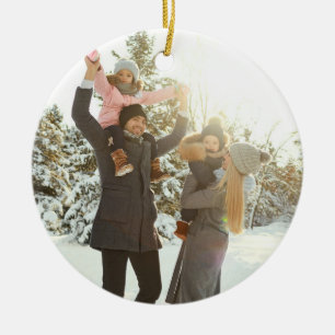 Moderne gepersonaliseerde offerte aangepaste foto keramisch ornament