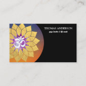 Moderne gepersonaliseerde OM symbool Lotus Mandala Visitekaartje (Voorkant)