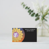 Moderne gepersonaliseerde OM symbool Lotus Mandala Visitekaartje (Staand voorkant)
