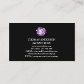 Moderne gepersonaliseerde OM symbool Lotus Mandala Visitekaartje (Achterkant)