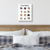 Moderne gepersonaliseerde paar liefde verhaal foto canvas afdruk (Insitu (Slaapkamer))