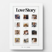 Moderne gepersonaliseerde paar liefde verhaal foto fotoplaat (voorkant)