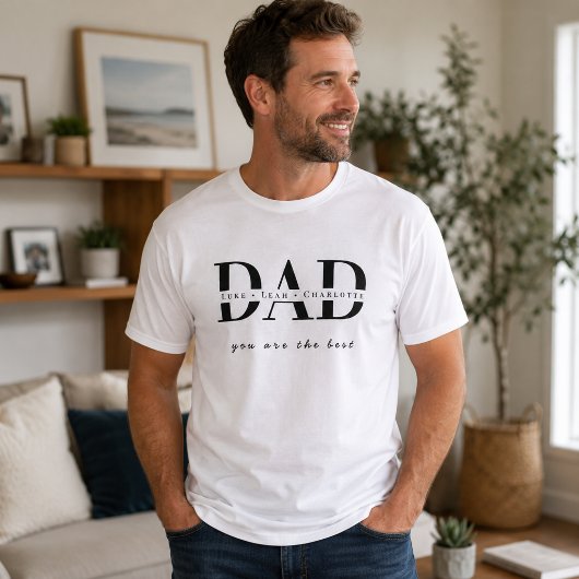 Moderne gepersonaliseerde papa T-shirt