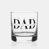 Moderne gepersonaliseerde papa-whiskyglas whisky glas (Voorkant)