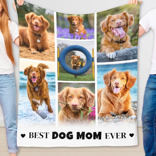 Moderne Gepersonaliseerde Pet Foto Collage Hond Ma Fleece Deken